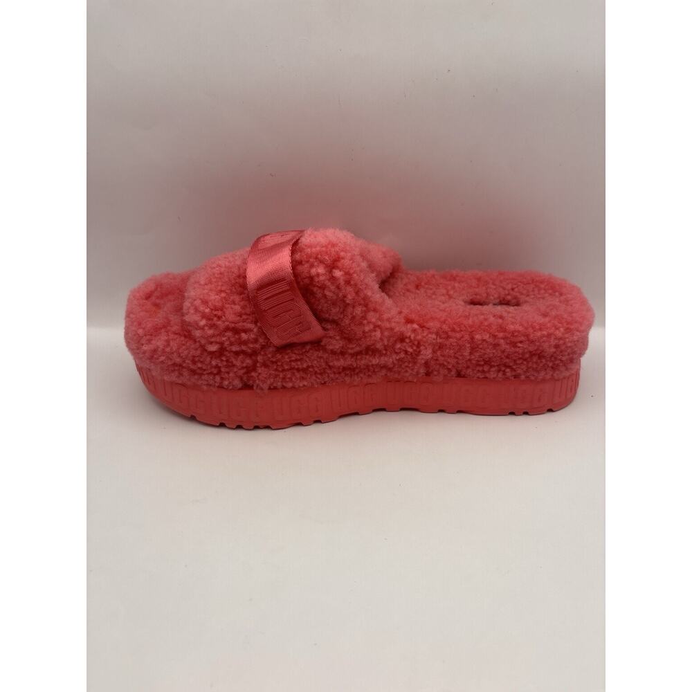 Ugg Fluffita Platform Pink Slide Slippers Women Size 9 - Picture 6 of 8